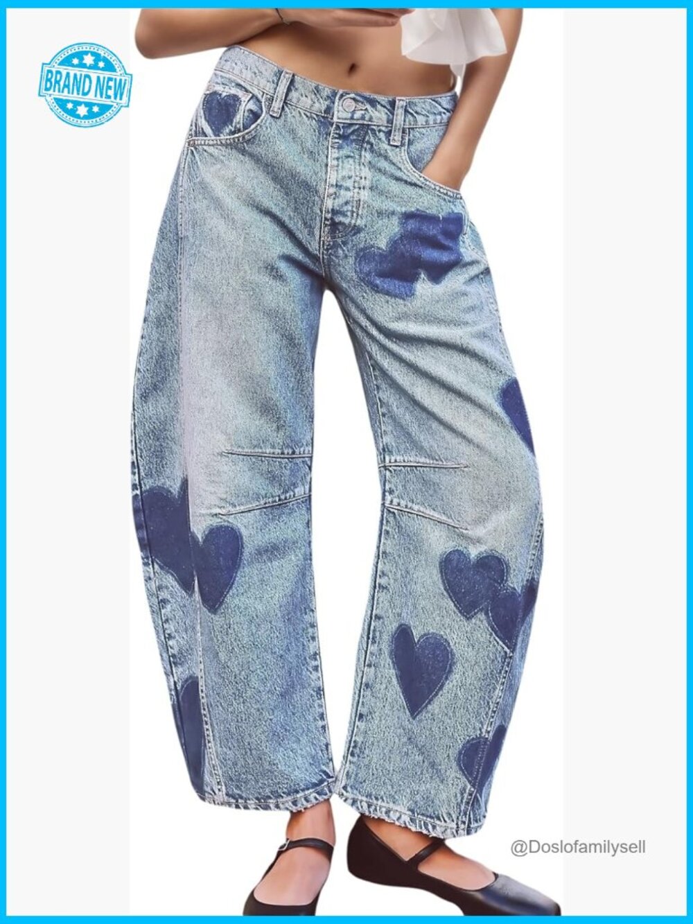 Wide Leg Baggy Jeans Low Waist Boyfriend Denim Pants Vintage 90s Style